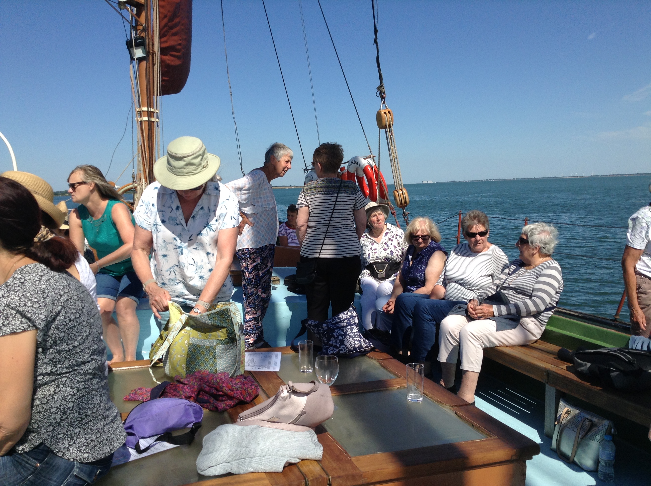 women on a boat at sea