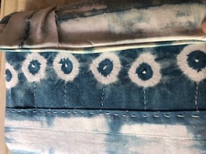 shibori indigo dyeing on fabric